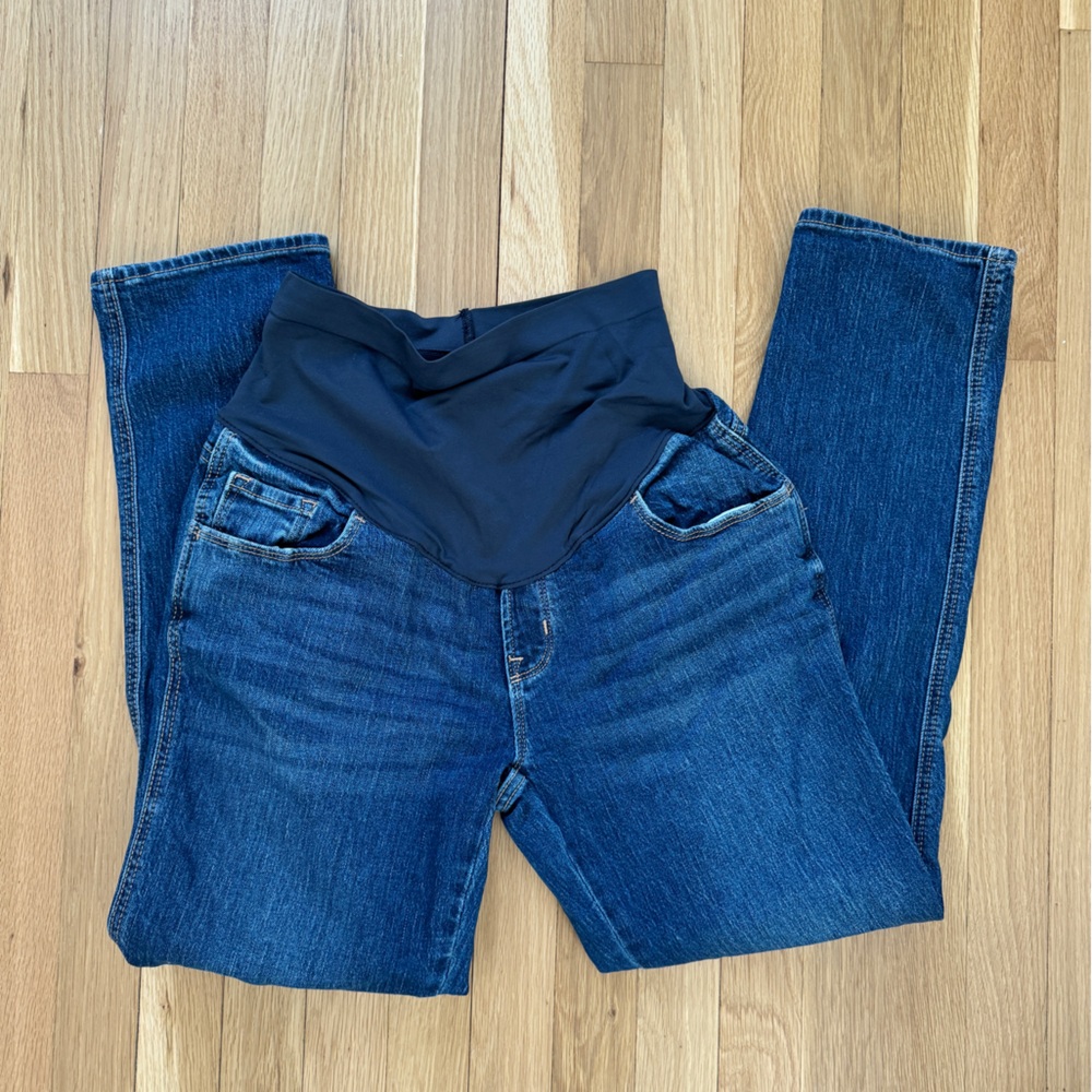 Old Navy Maternity Blue Jeans with Blue Panel